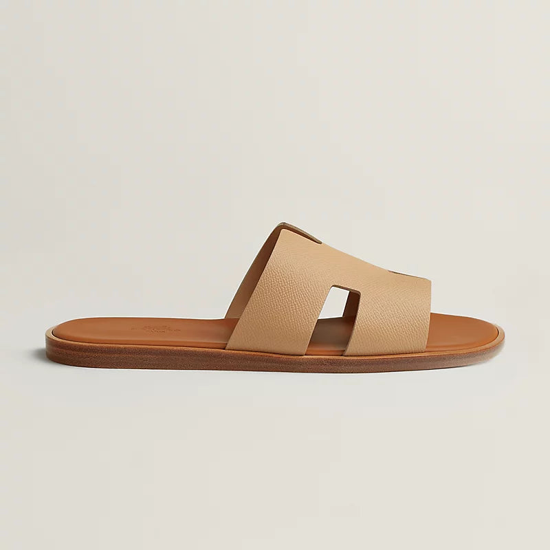 Beige Natura/Naturel - Bleu Minéral/Marron Ébène Izmir sandal