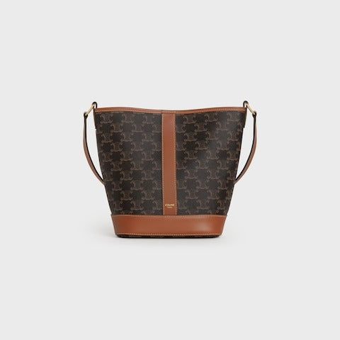 Medium Bucket In Triomphe Canvas and Calfskin