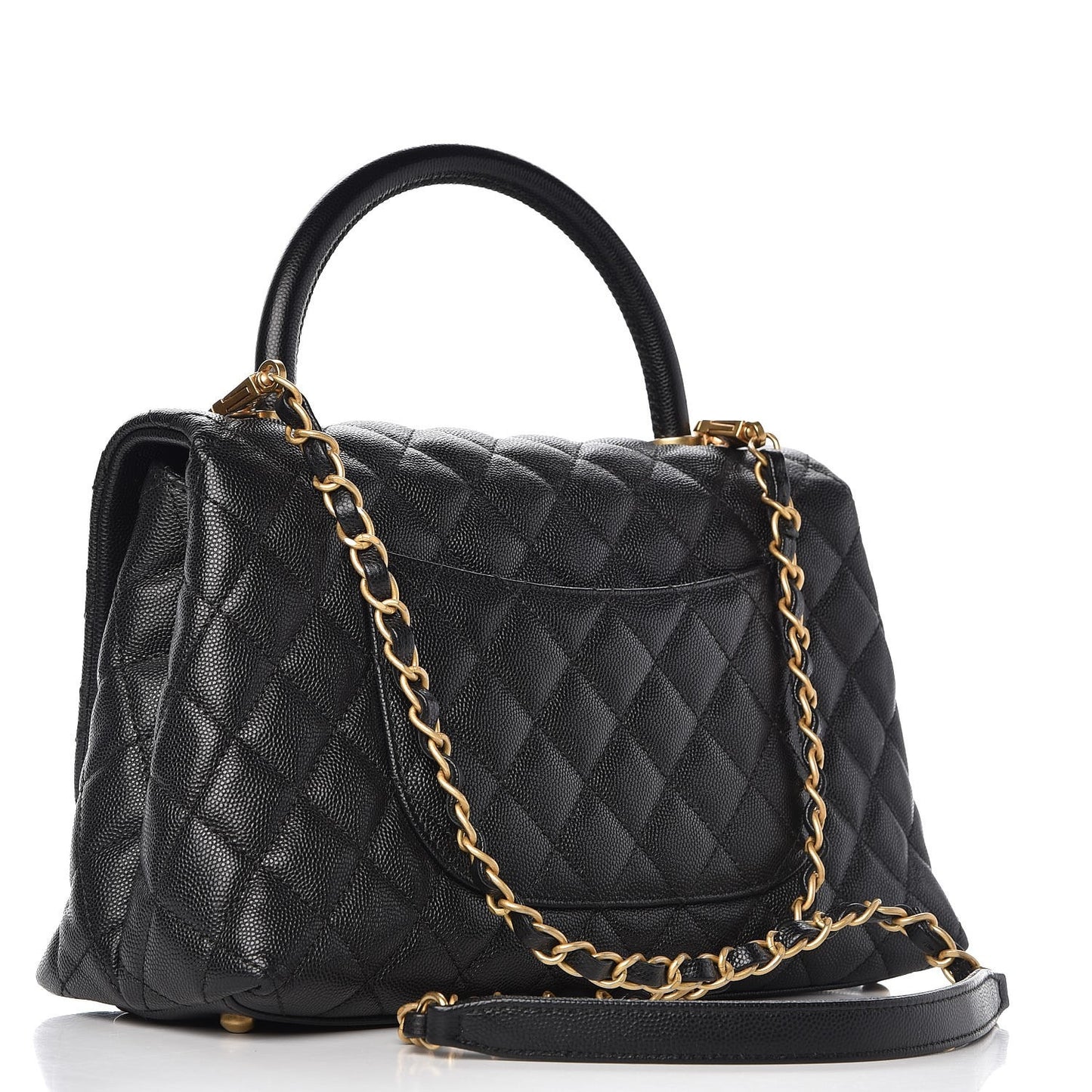 Chanel Caviar Quilted Coco Handle Small LGHW