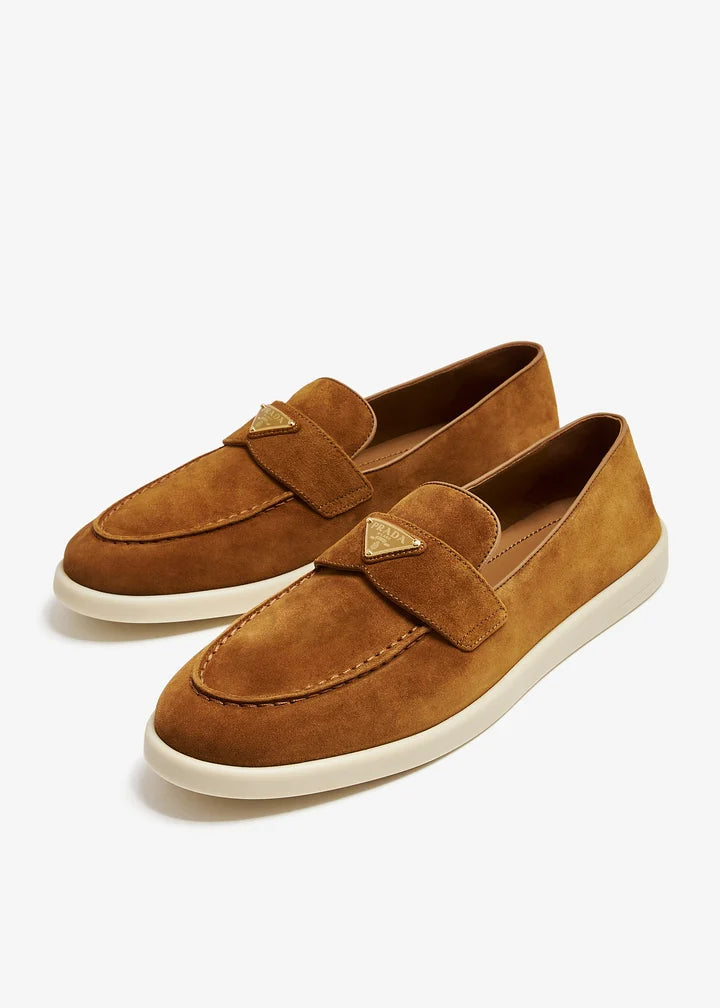 Brown - Lake Blue Suede loafers