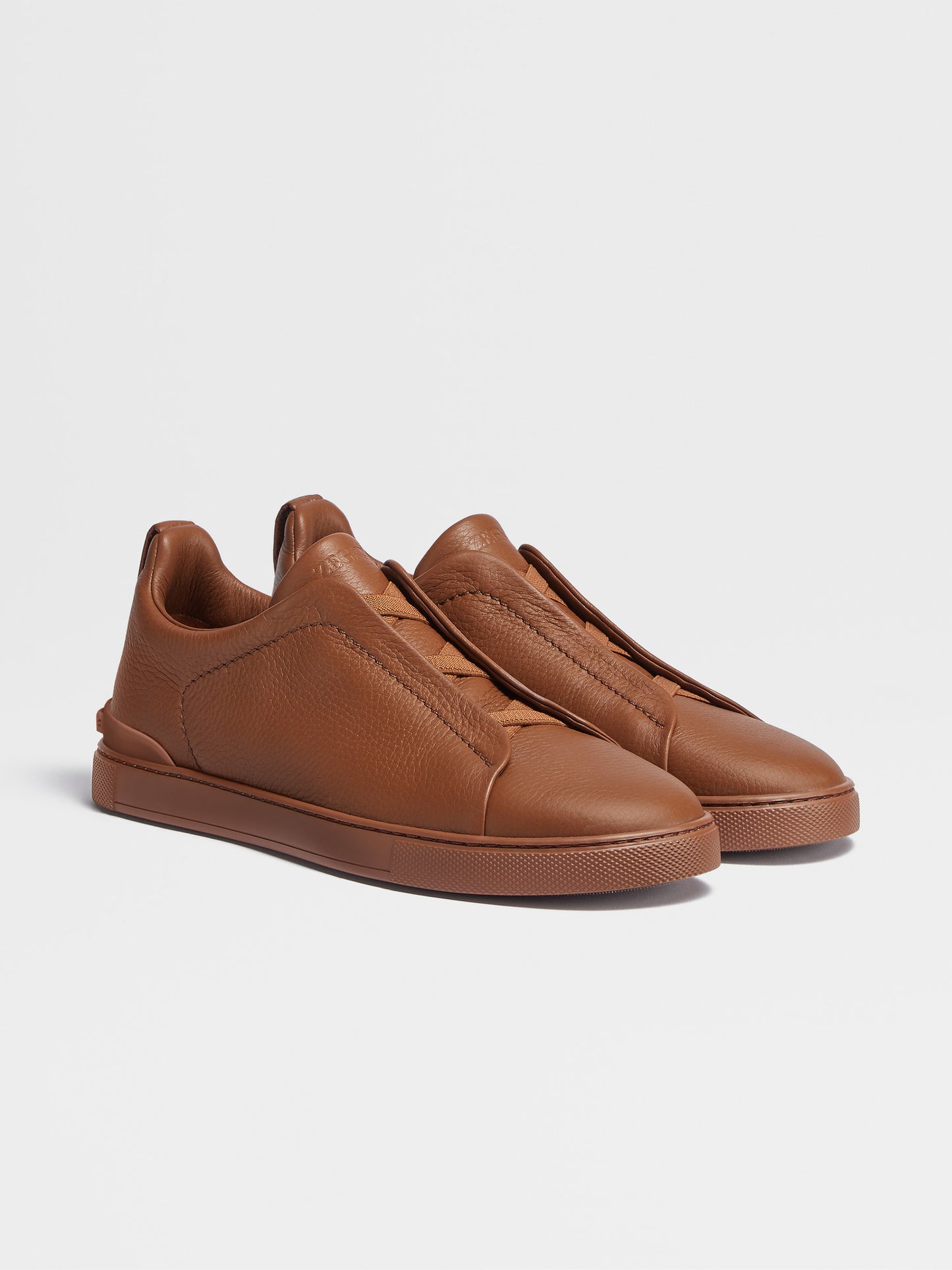 ZEGNA Off White Deerskin Triple Stitch™ Sneakers