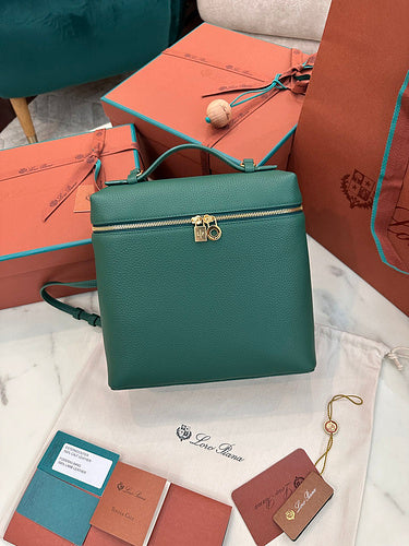 Boxy Zip-Top Leather Bag