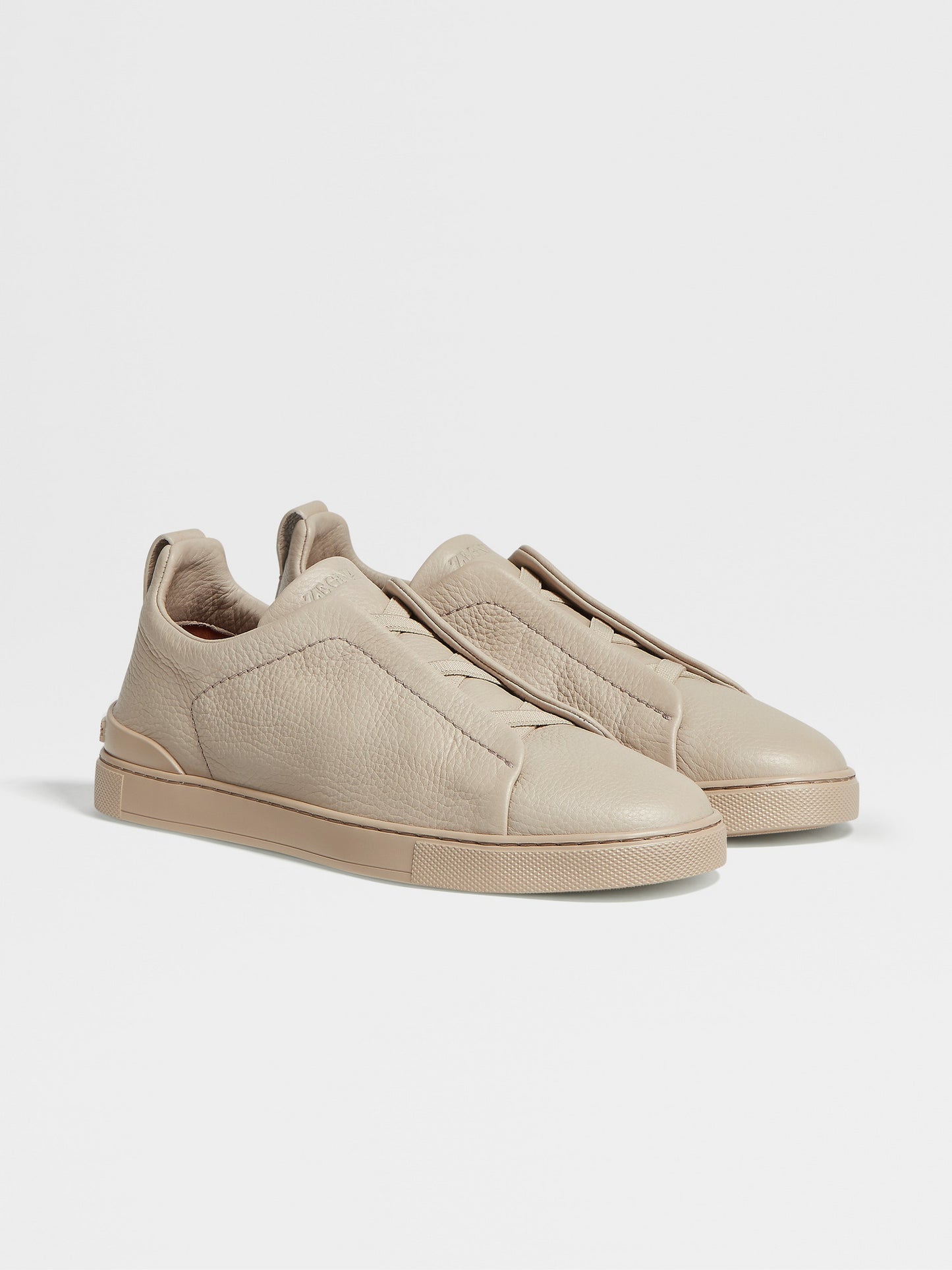 ZEGNA Off White Deerskin Triple Stitch™ Sneakers