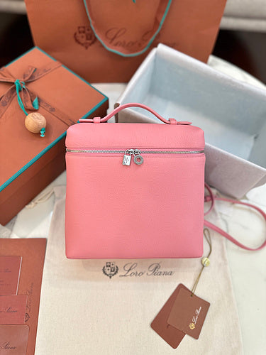 Boxy Zip-Top Leather Bag