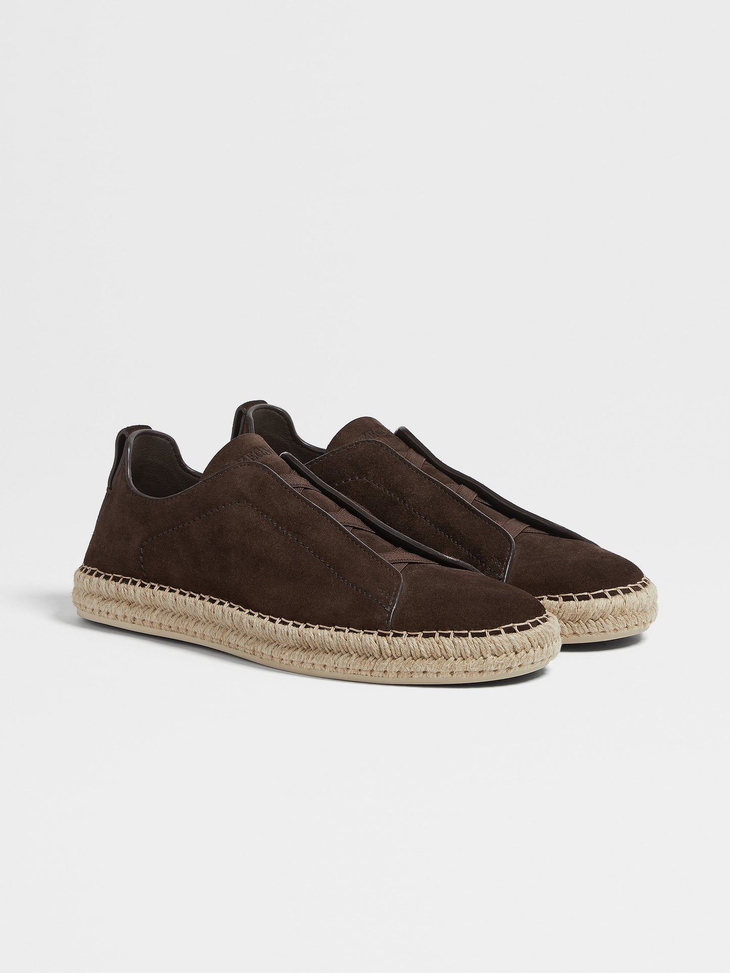 ZEGNA Dark Teal Blue Suede Triple Stitch™ Espadrilles