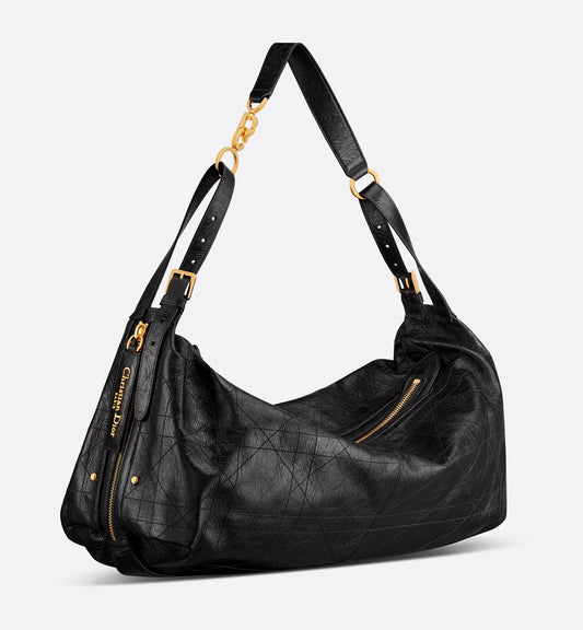 Large D-Journey Bag in Crinkled Calfskin