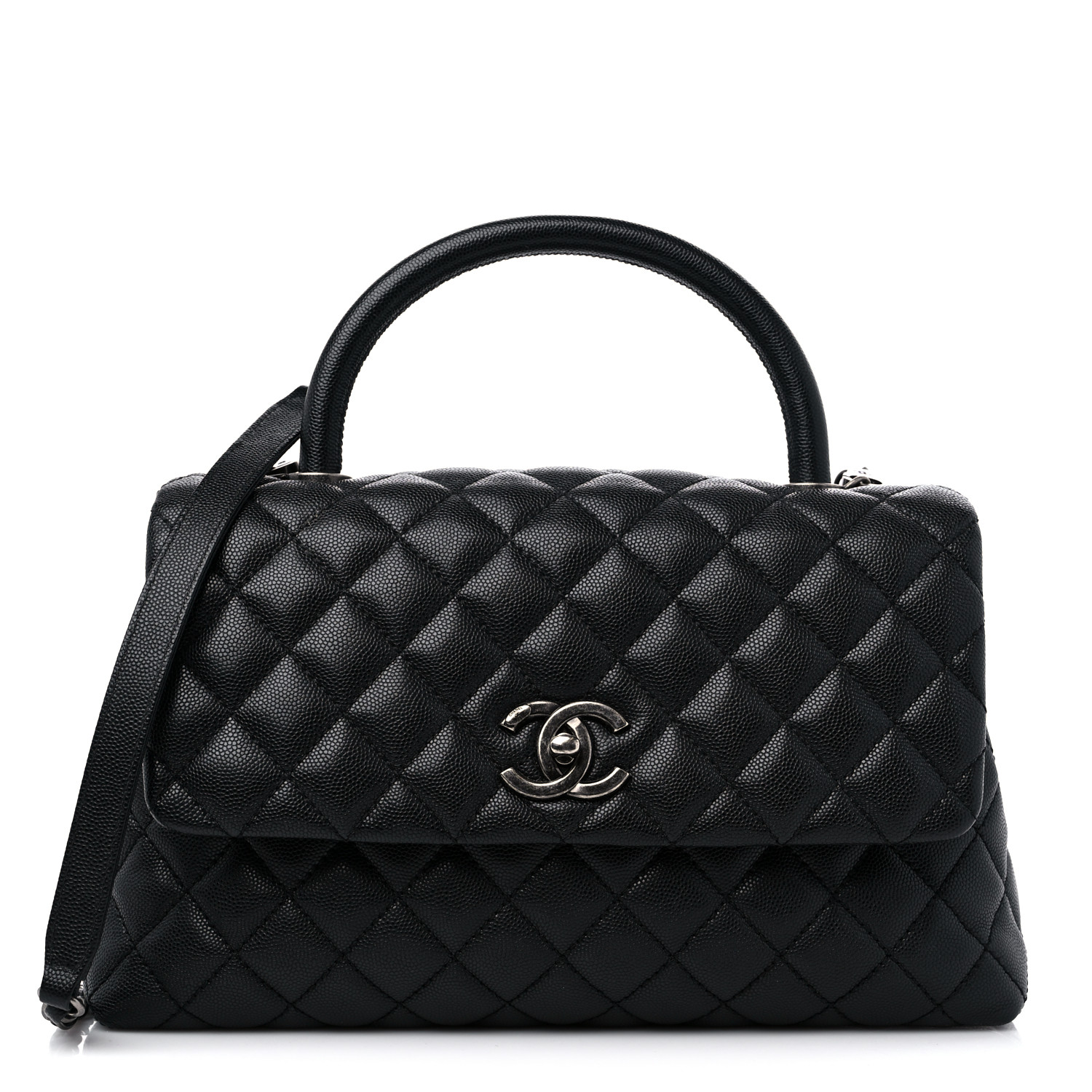 ショルダーバッグ・ポシェット × ヴィンテージ(中古) Chanel Caviar Coco Handle 28 ショルダーバッグ・ポシェット × ヴィンテージ(中古) Chanel