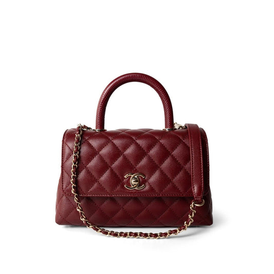 Chanel Caviar Quilted Coco Handle Small LGHW