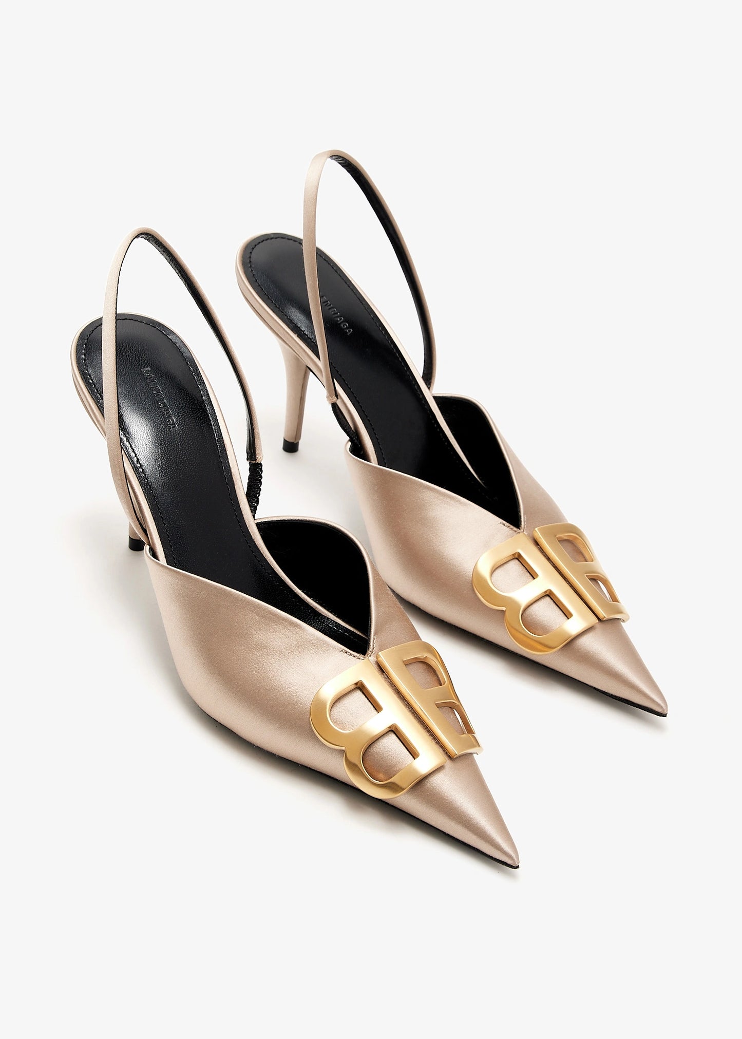 BALENCIAGA BB Square Knife Slingback Pumps