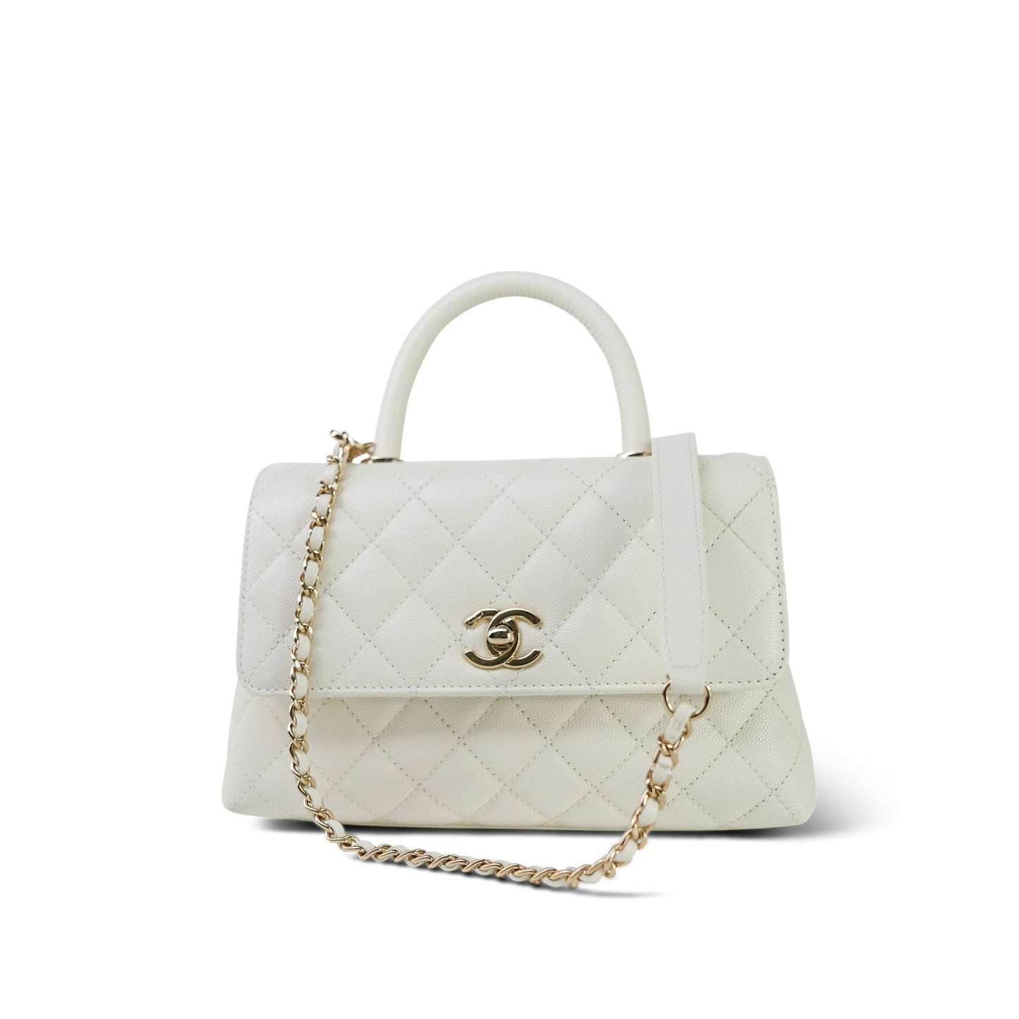 Chanel Caviar Quilted Coco Handle Small LGHW