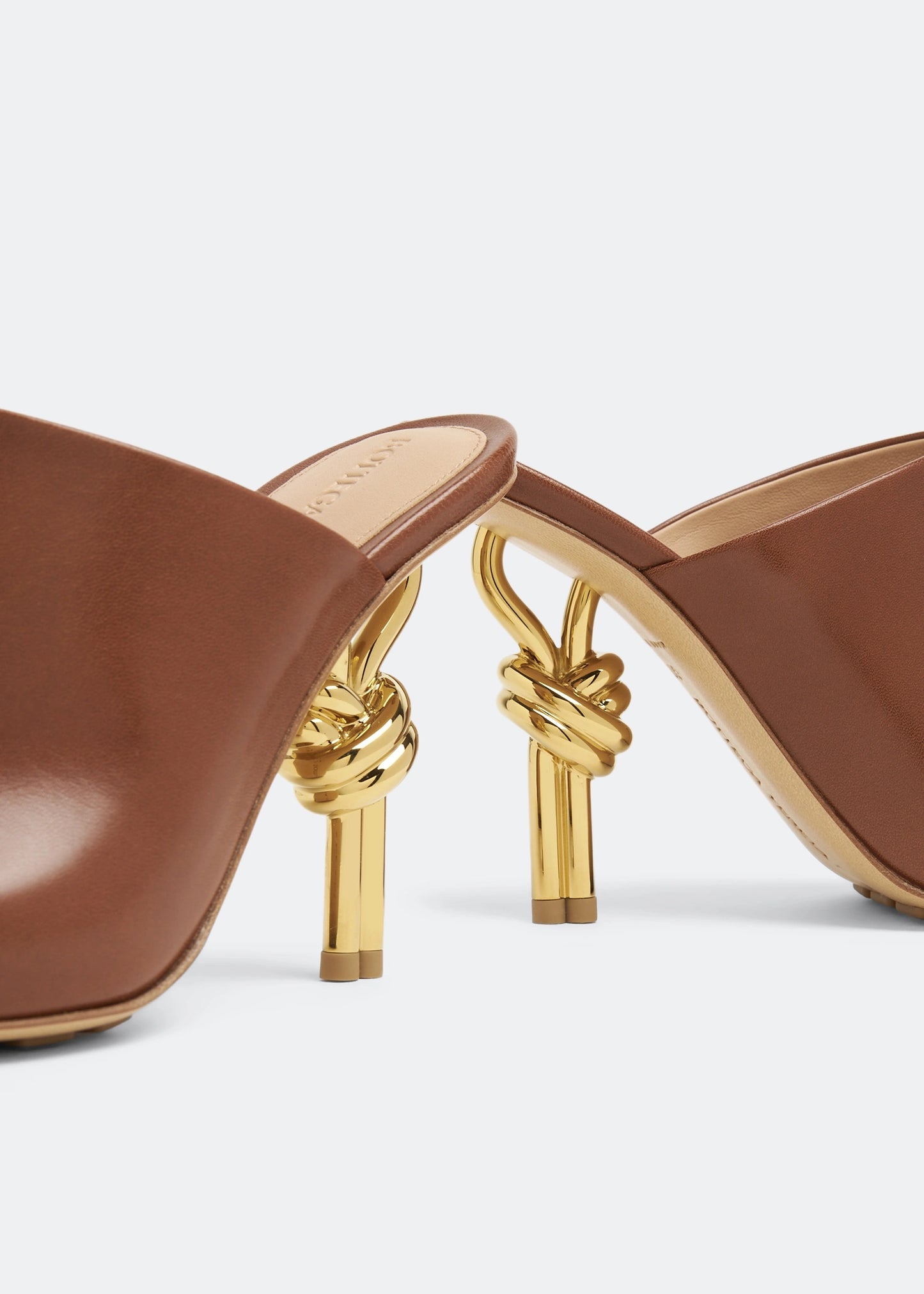 Brown - Black BOTTEGA VENETA Knot mules