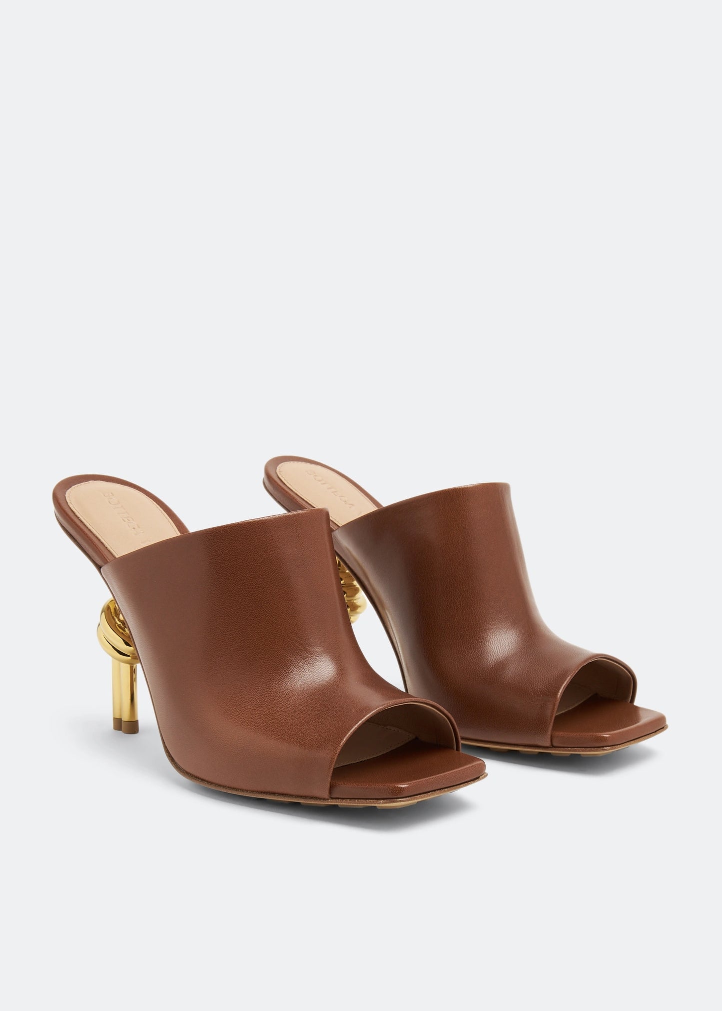 Brown - Black BOTTEGA VENETA Knot mules