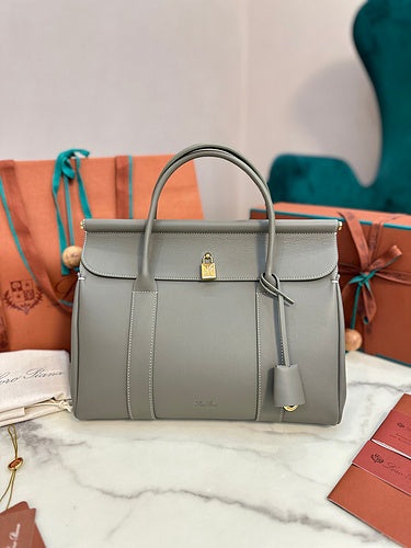 Classic Flap-Top Leather Satchel