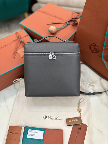 Boxy Zip-Top Leather Bag