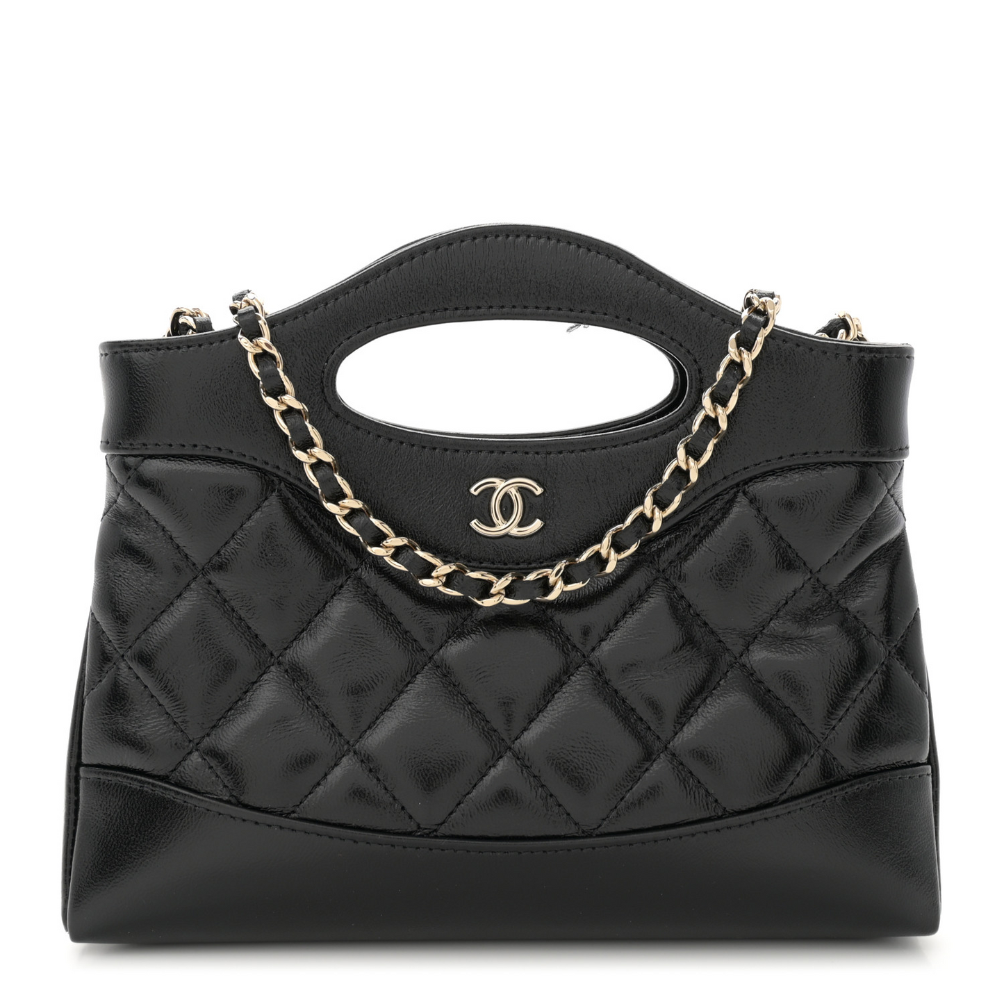 Chanel 24c Mini 31 Clutch With Chain Shiny Calfskin