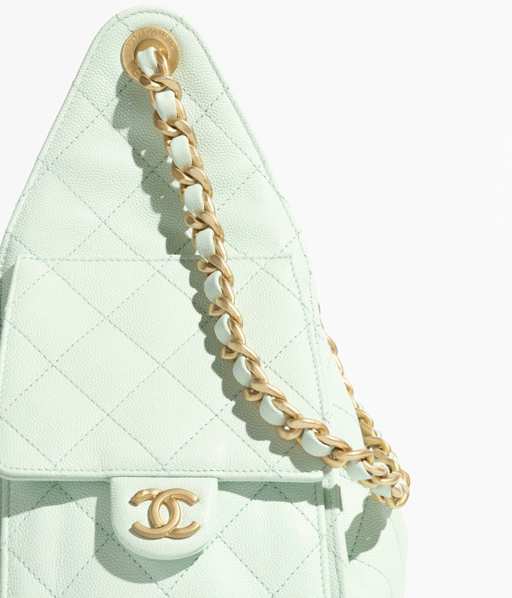 25 Grained Calfskin & Gold-Tone Metal Handbag