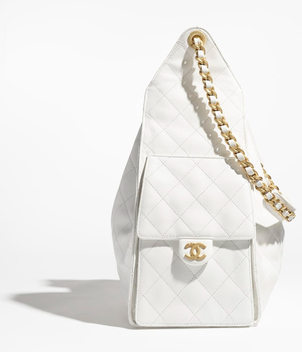 25 Grained Calfskin & Gold-Tone Metal Handbag