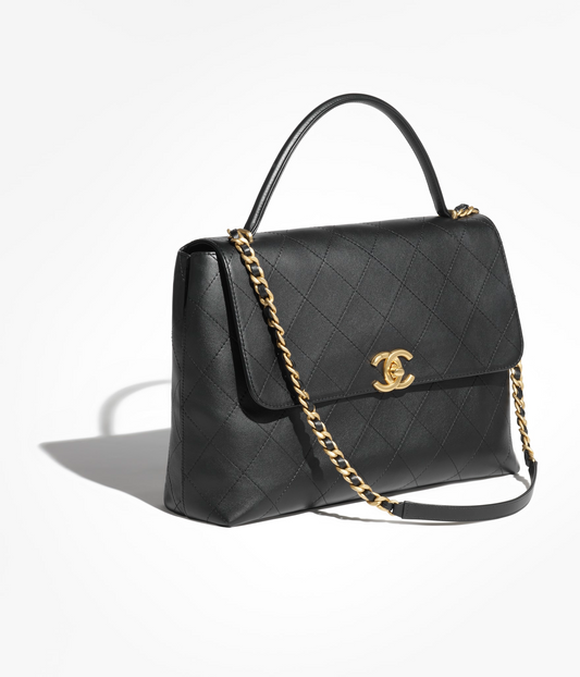 Maxi Flap Bag With Top Handle