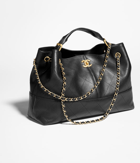 Chanel Shopping Bag Calfskin & Gold-Tone Metal