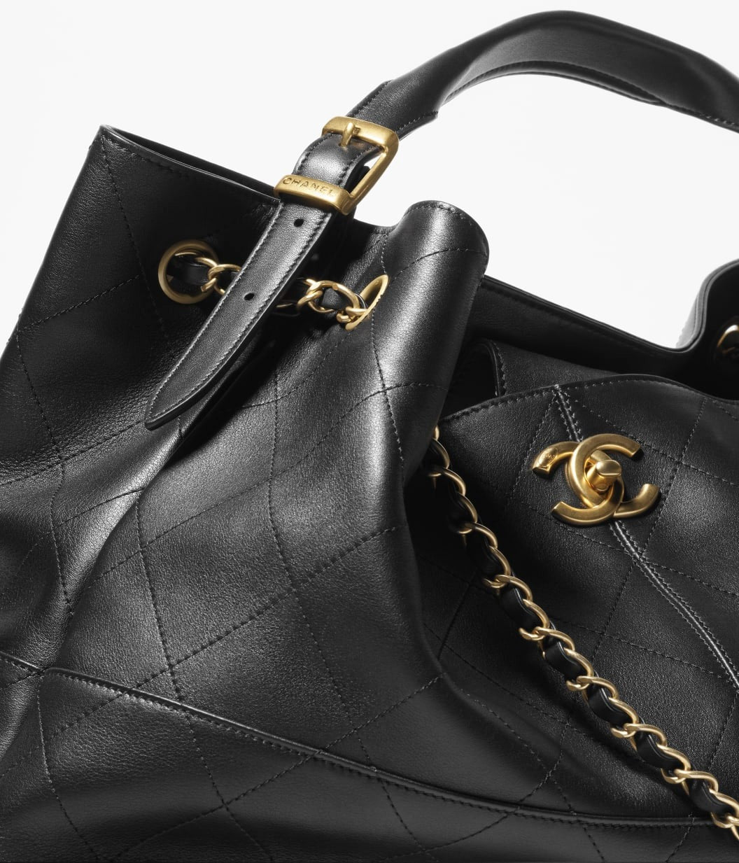 Chanel Shopping Bag Calfskin & Gold-Tone Metal