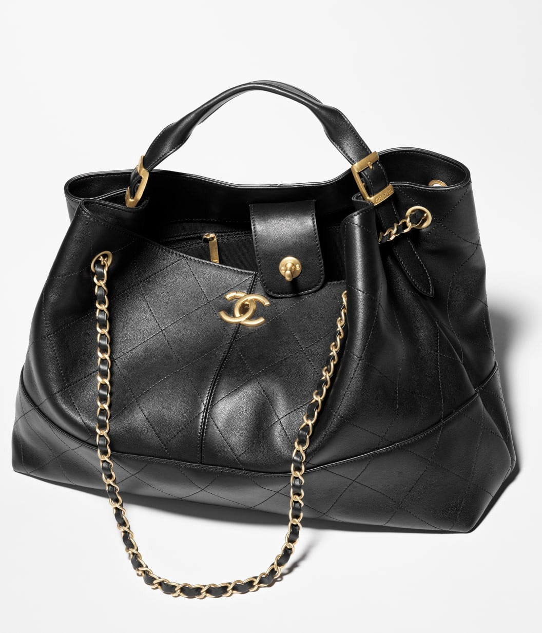 Chanel Shopping Bag Calfskin & Gold-Tone Metal