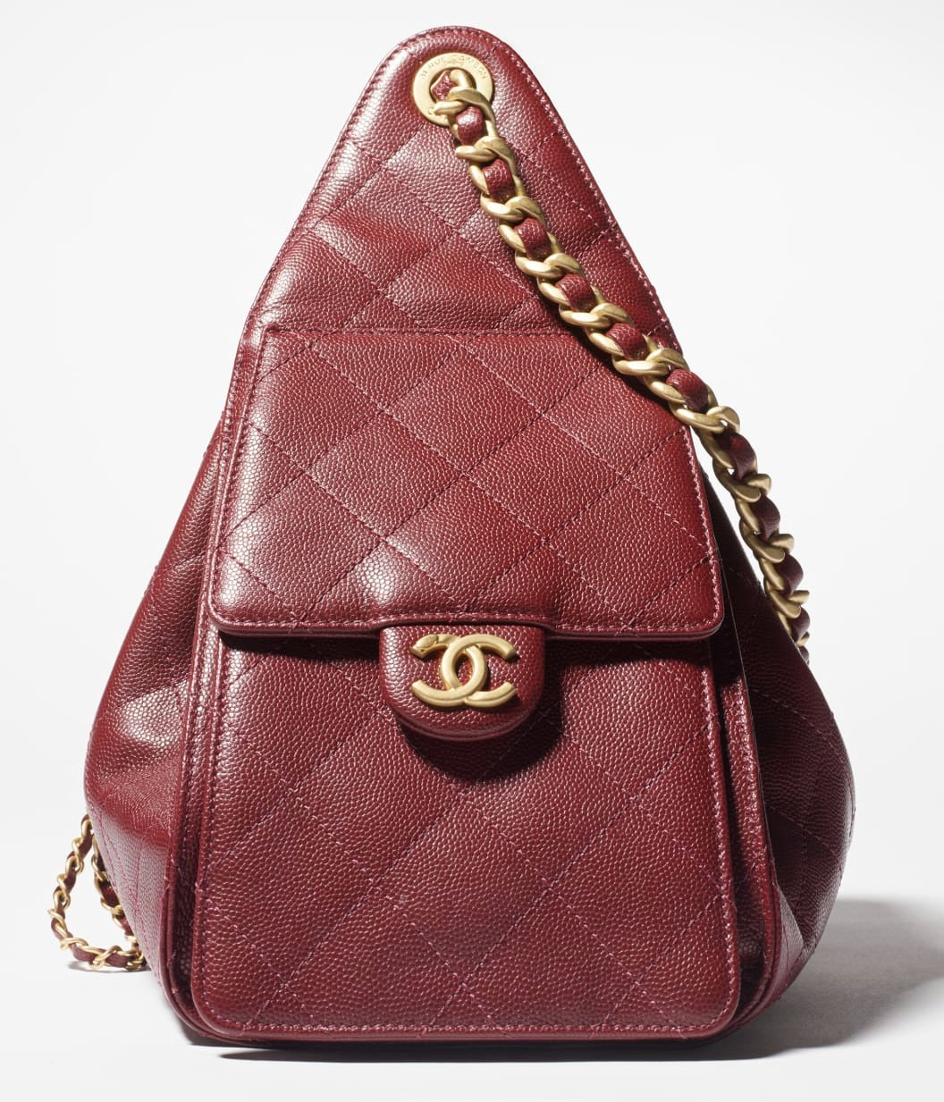 25 Grained Calfskin & Gold-Tone Metal Handbag