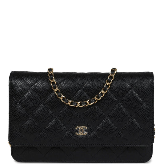 Chanel Wallet On Chain WOC Black Caviar Gold Hardware