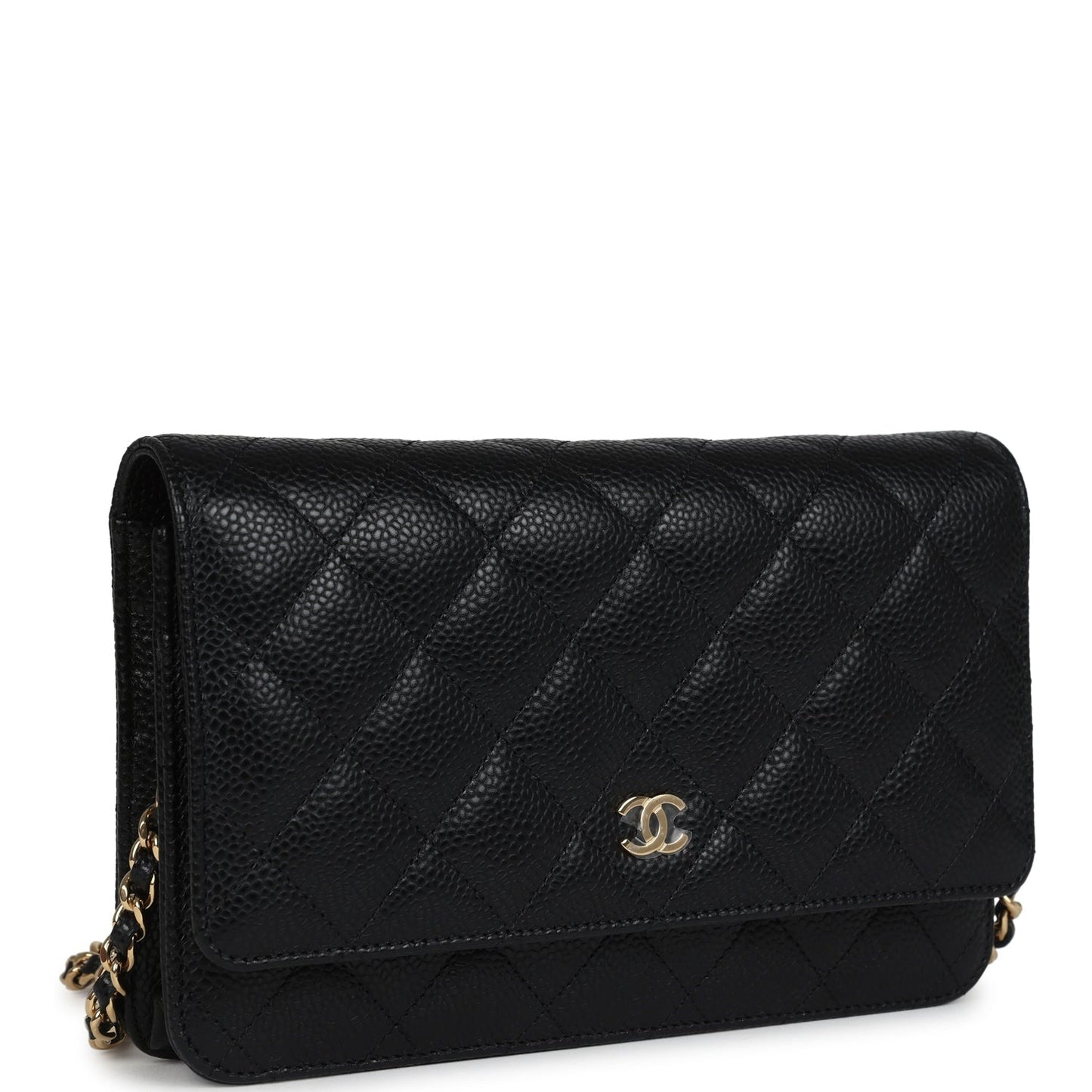 Chanel Wallet On Chain WOC Black Caviar Gold Hardware