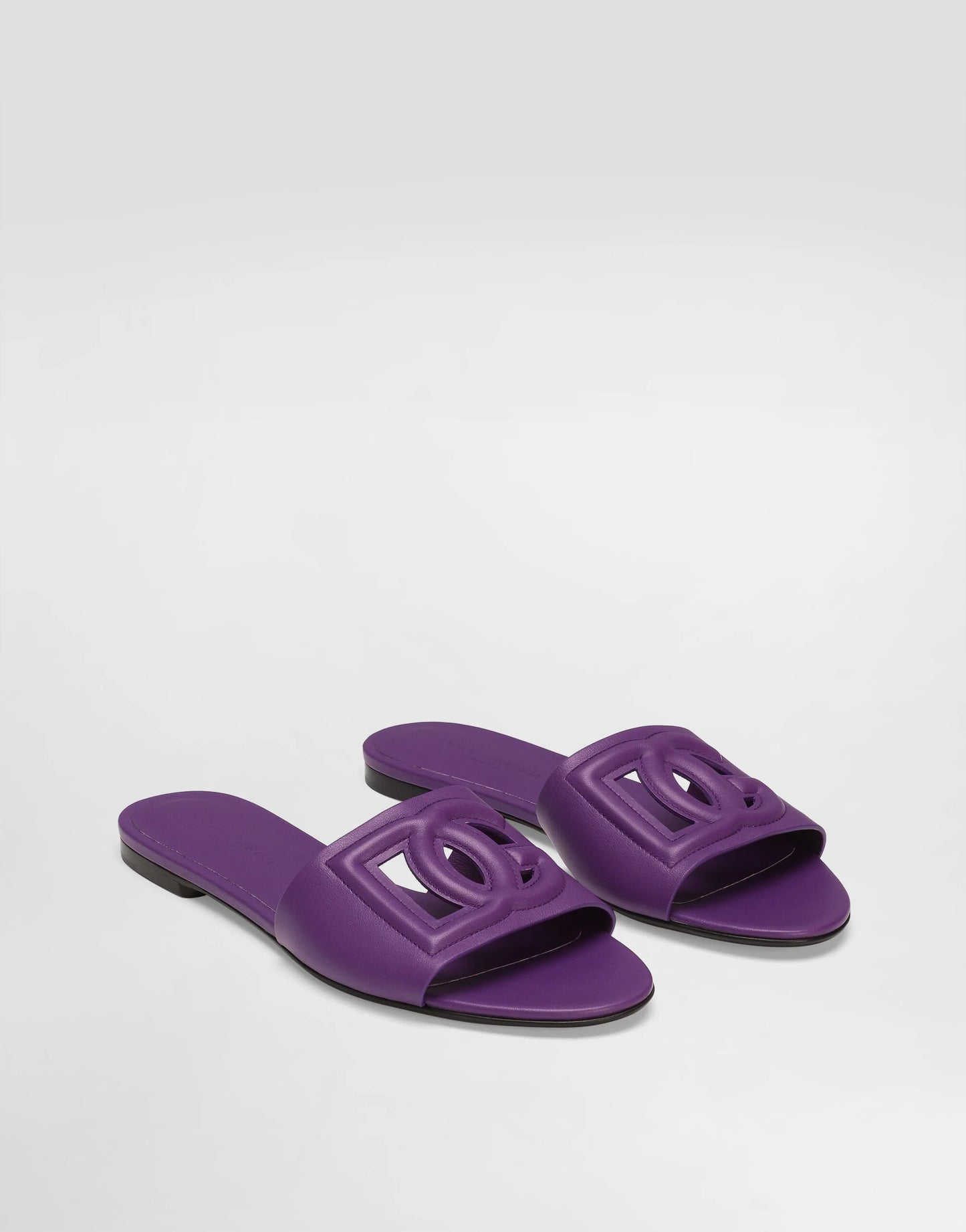 DOLCE & GABBANA Calfskin Slide Sandals