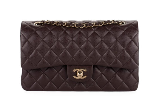Chanel Classic Flap Brown Caviar Light Gold Hardware