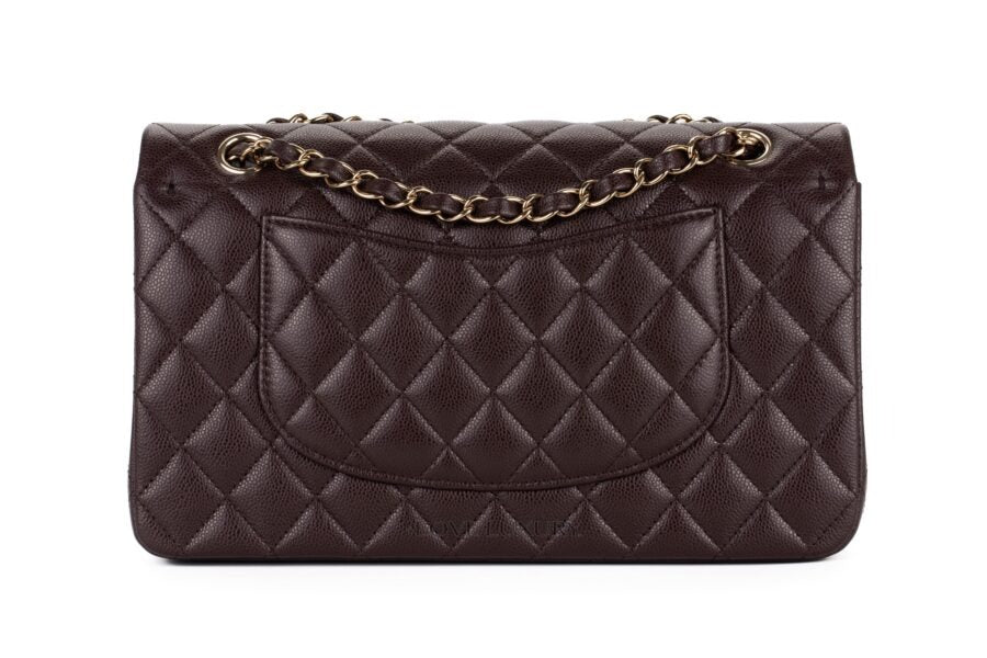Chanel Classic Flap Brown Caviar Light Gold Hardware