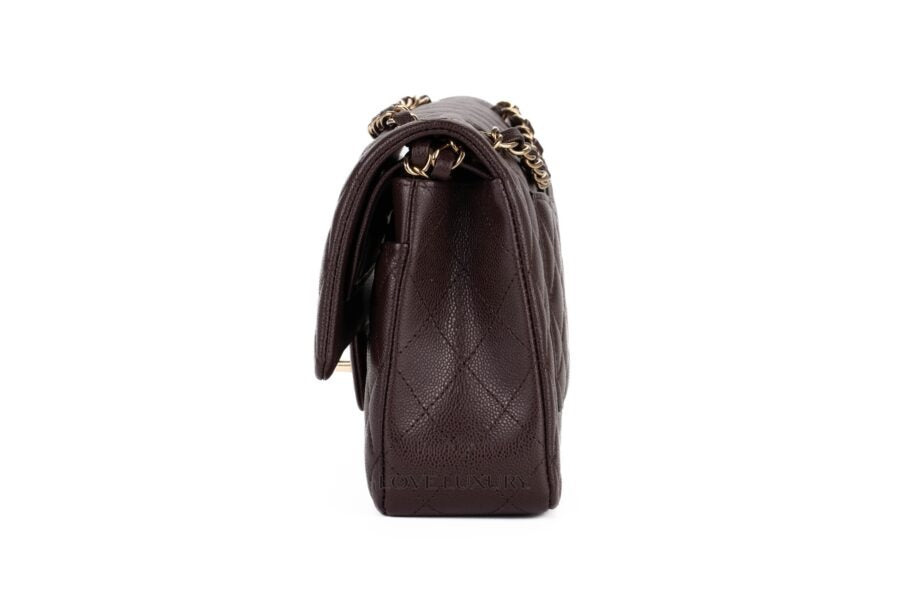 Chanel Classic Flap Brown Caviar Light Gold Hardware
