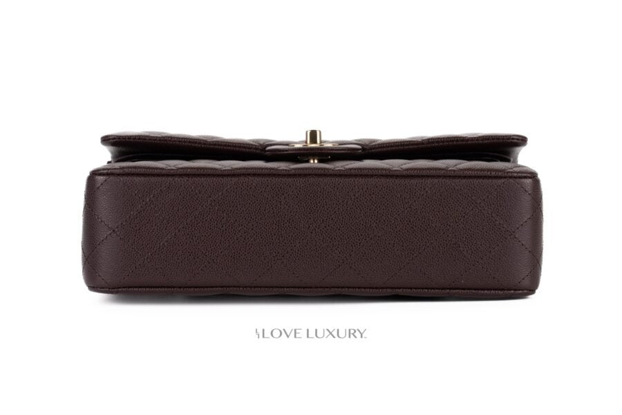 Chanel Classic Flap Brown Caviar Light Gold Hardware