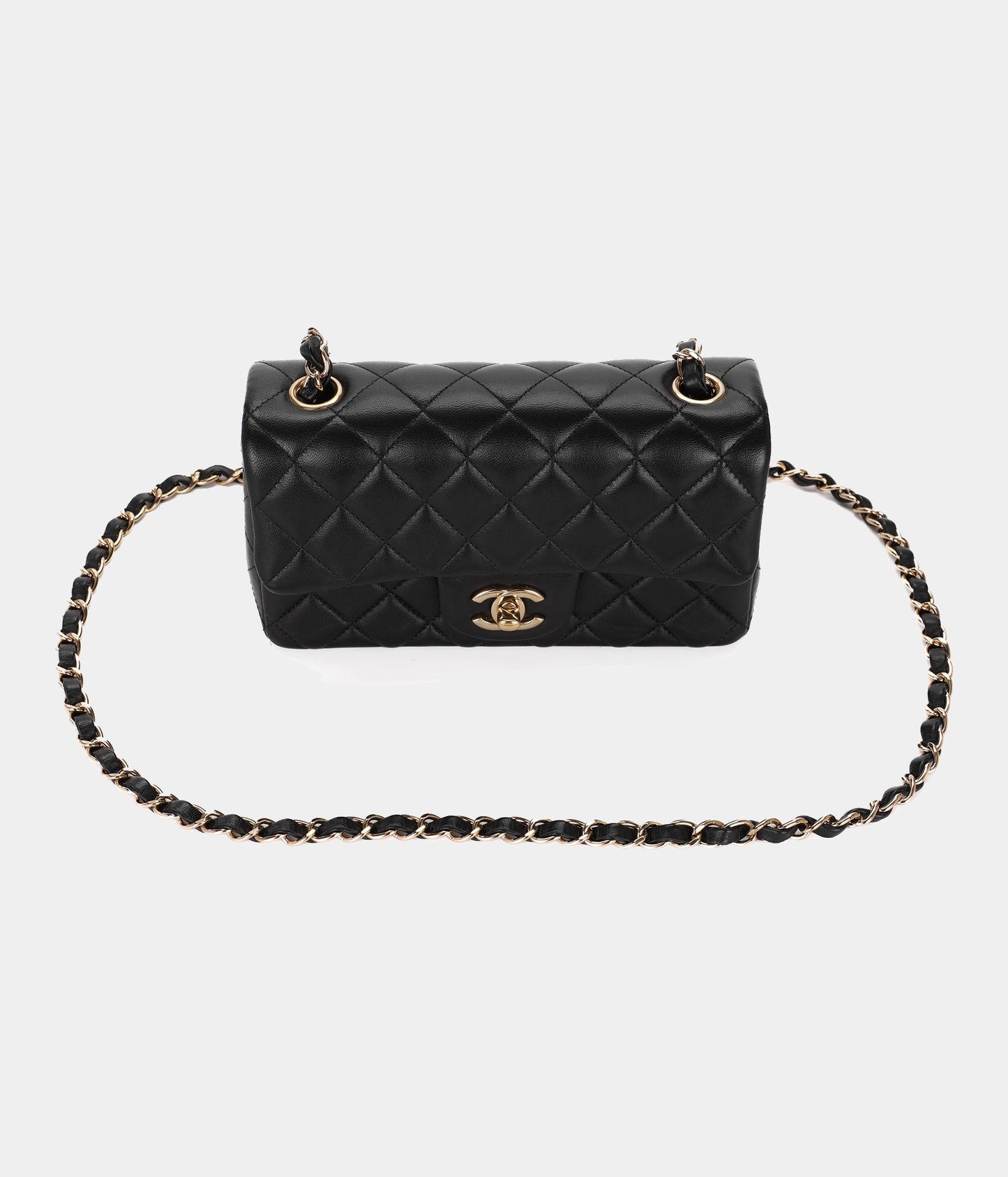 Flap Quilted Shoulder Bag with Chain Detail