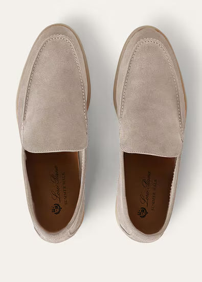 Classic Beige - Gull Gray LORO PIANA Summer Walk Loafer