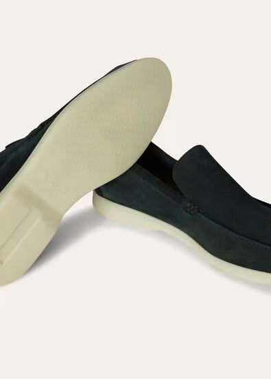 Dark Green - Dijon Mustard Yellow LORO PIANA Summer Walk Loafer