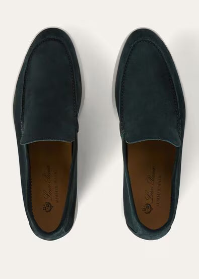 Dark Green - Dijon Mustard Yellow LORO PIANA Summer Walk Loafer