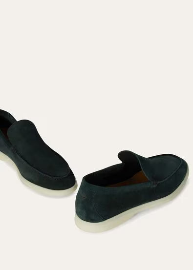 Dark Green - Dijon Mustard Yellow LORO PIANA Summer Walk Loafer
