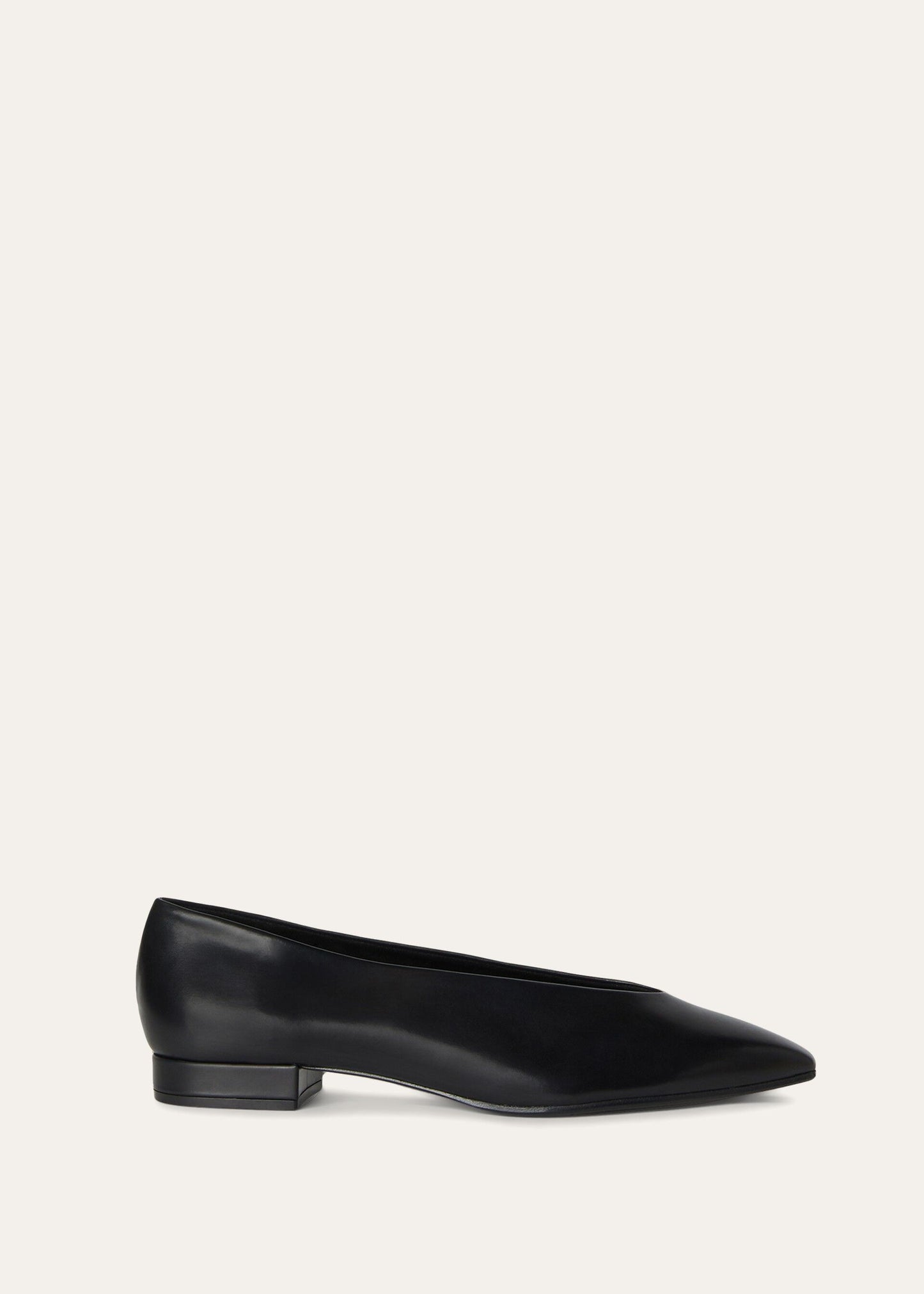 Black - Fireplace Rebecca Ballet Flat Calfskin