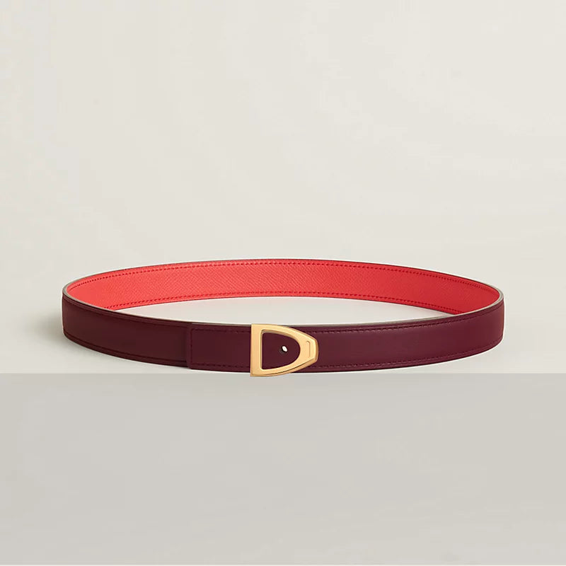 Cavaliere Belt Buckle & Reversible Leather Strap 24 MM
