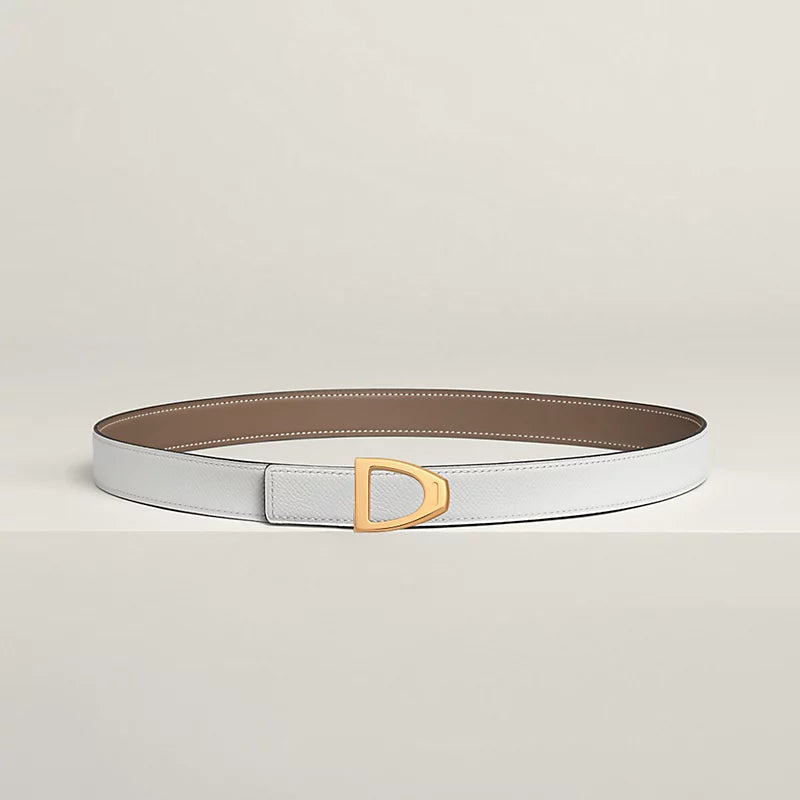 Cavaliere Belt Buckle & Reversible Leather Strap 24 MM