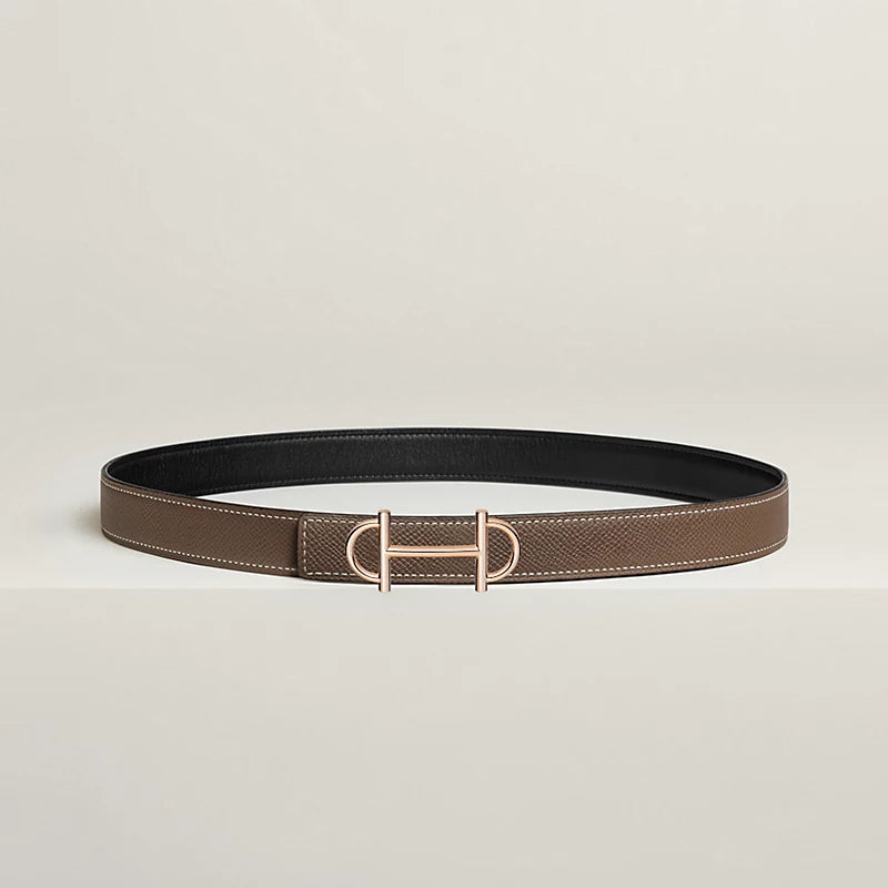 Gamma Belt Buckle & Reversible Leather Strap 24 MM