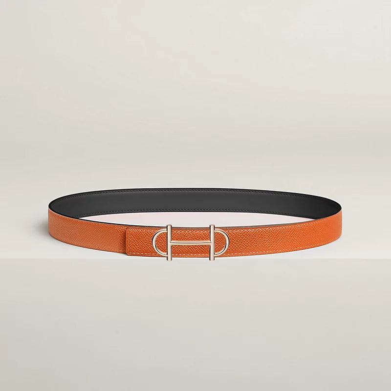 Gamma Belt Buckle & Reversible Leather Strap 24 MM