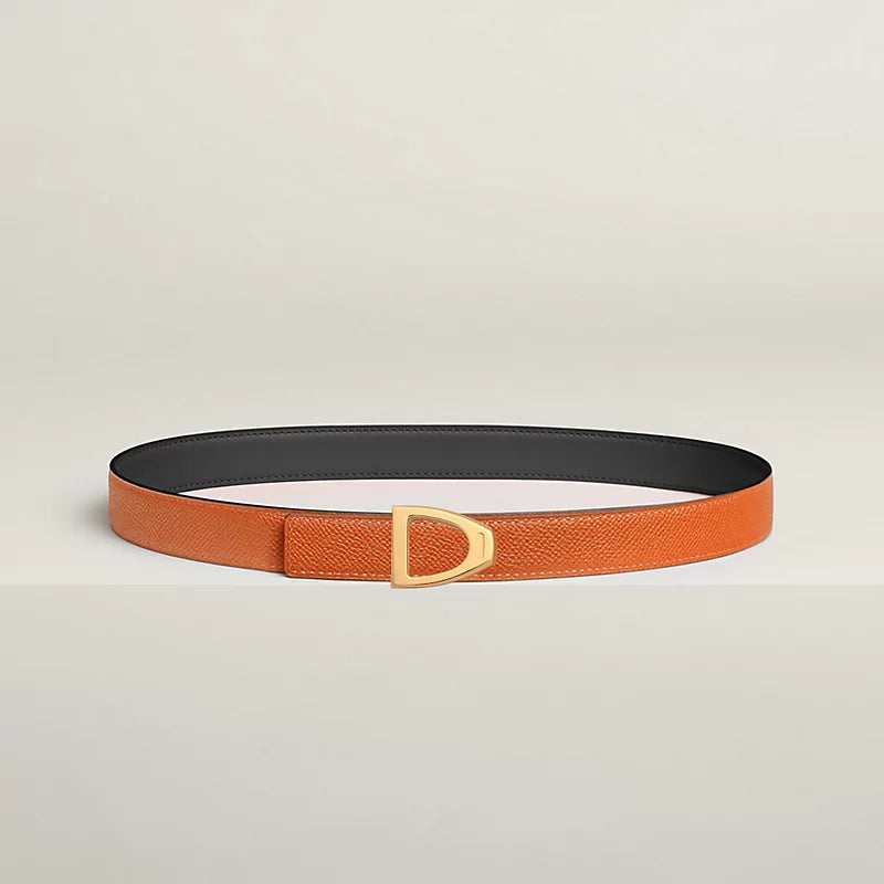 Cavaliere Belt Buckle & Reversible Leather Strap 24 MM