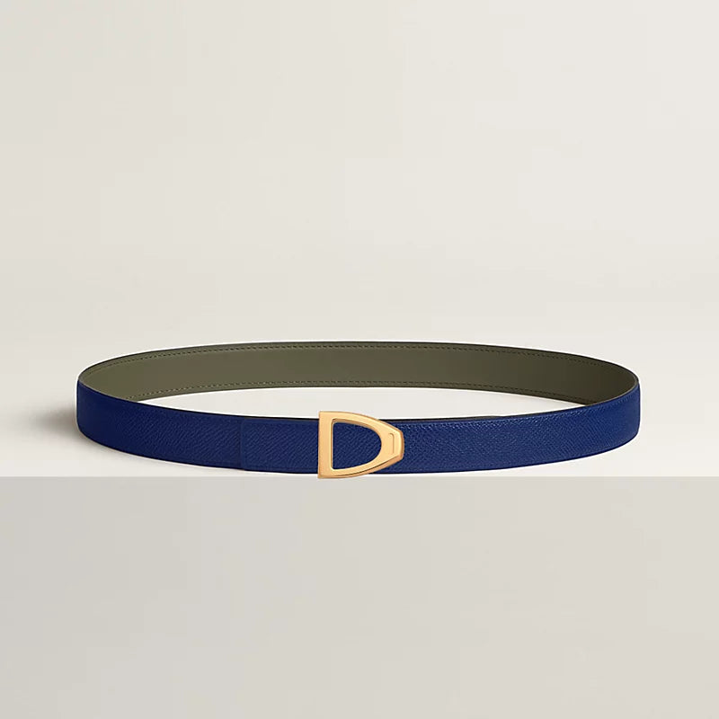 Cavaliere Belt Buckle & Reversible Leather Strap 24 MM