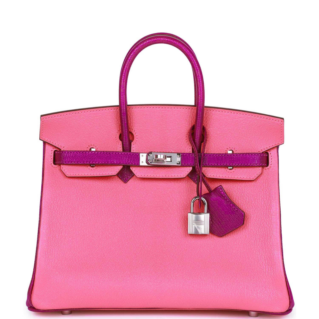 Hermès Special Order (HSS) Birkin 25 Rose Lipstick and Anemone Chèvre Palladium Hardware