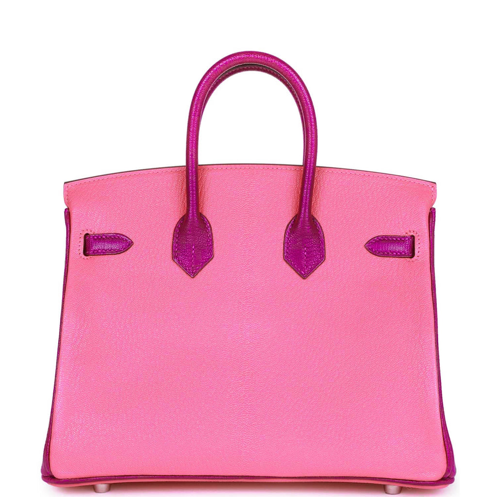 Hermès Special Order (HSS) Birkin 25 Rose Lipstick and Anemone Chèvre Palladium Hardware