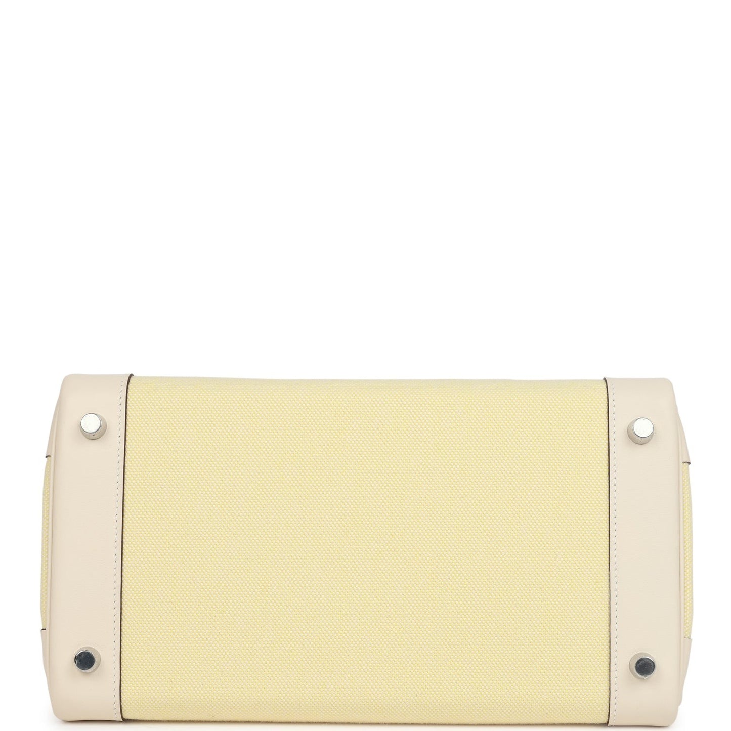 Birkin 30 Nata Swift and Jaune Poussin Toile H Canvas Palladium Hardware