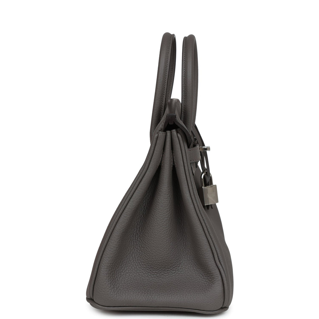 Birkins 25 Etain Togo Palladium Hardware