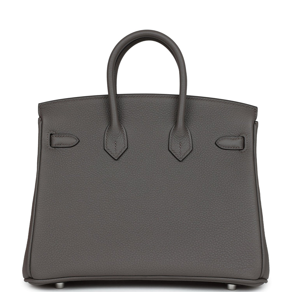Birkins 25 Etain Togo Palladium Hardware